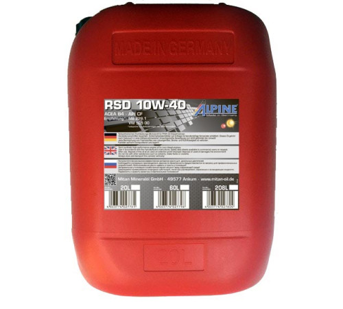 Alpine RSD 10W-40, 20л
