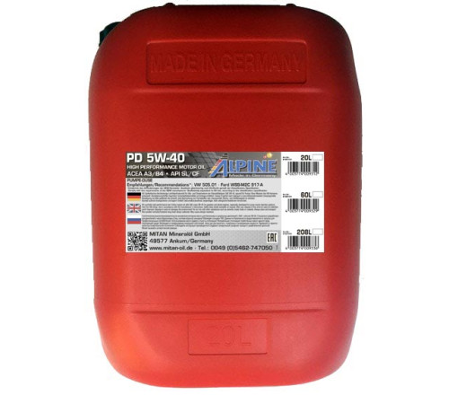 Alpine PD 5W-40, 20л