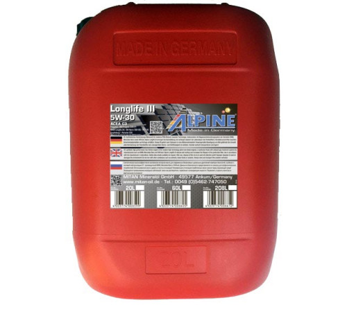 Alpine Longlife lll 5W-30, 20л