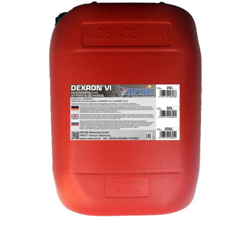 Alpine ATF DEXRON VI, 20л
