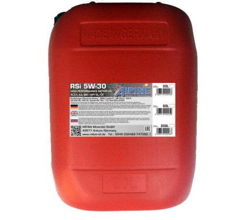 Alpine RSi 5W-30, 20л