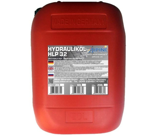 Alpine Hydrauliköl HLP 32, 20л