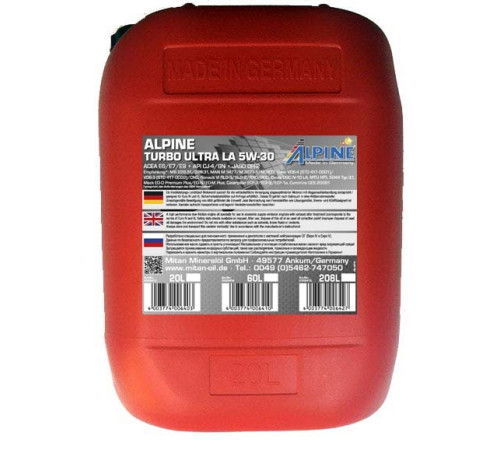 Alpine Turbo Ultra LA 5W-30, 20л
