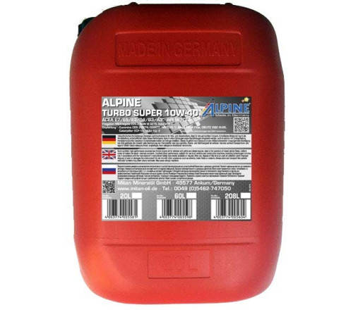 Alpine Turbo Super 10W-40, 20л