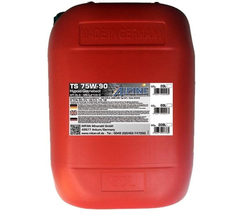 Alpine Gear Oil TS 75W-90 GL-5, 20л